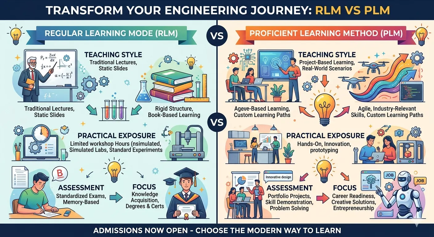 RLM vs PLM Comparison Infographic